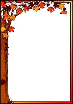 Free Printable Autumn, Fall page border printables | TPT