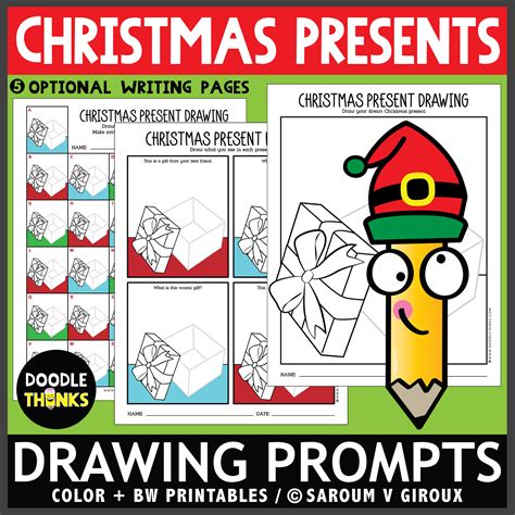 Christmas Present Drawing Prompts - Made By Teachers