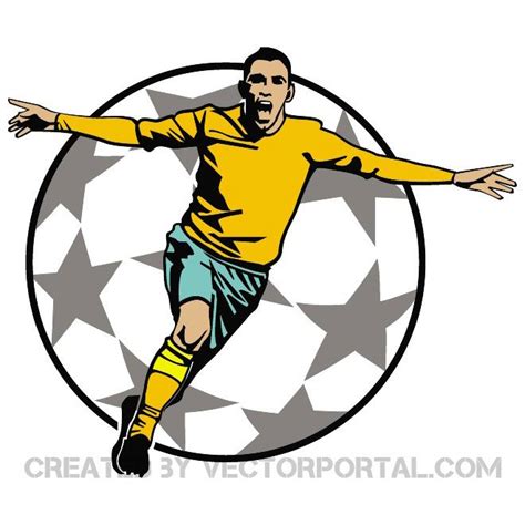 Goal Celebration Clip Art Free Vector | Vector art portrait, Free clip ...