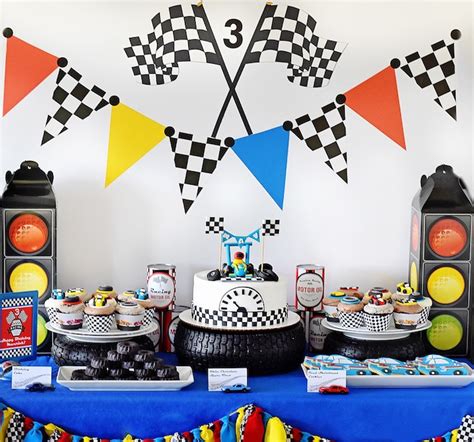 Kara's Party Ideas Maverick's Speedy Race Car Birthday Party | Kara's Party Ideas