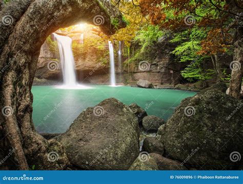 Hew Suwat Waterfall in Khao Yai National Park Thailand Stock Photo ...