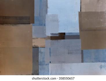 Blue Brown Abstract Art Painting Stock Illustration 358550657 ...