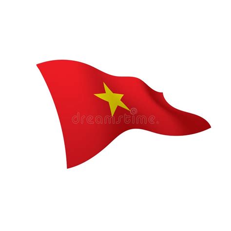 Vietnam Flag, Vector Illustration Stock Vector - Illustration of nationality, patriotism: 124671026