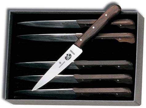 Forschner Steak Set, 6 Piece Sharp Tip Rosewood, FO-46059