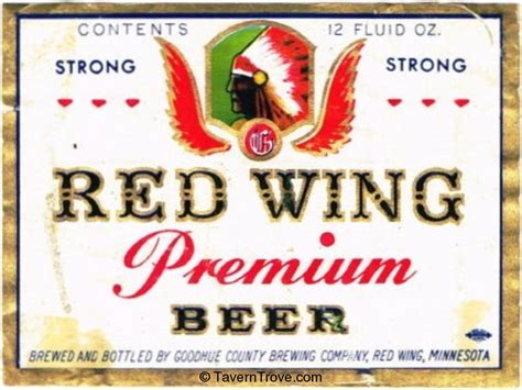 Item #77230 1947 Red Wing Premium Beer Label