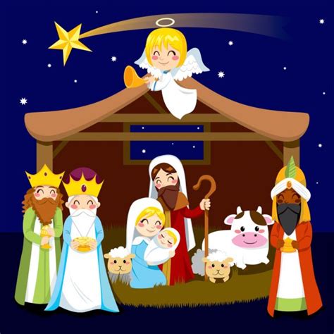 Christmas nativity scene — Stock Vector © agnieszka #6770572