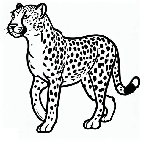 Coloriage Guépard à imprimer sur ColoriageEnfant.Com