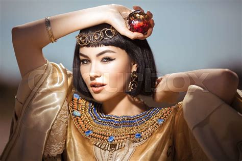 Beautiful Egyptian woman like Cleopatra outdoor | Stock image | Colourbox