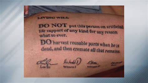 Do not resuscitate tattoo won't work in Colorado | 9news.com