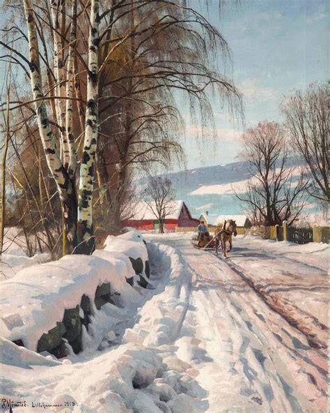 Peder Mork Monsted (1859-1941 | Paysage hiver, Paysage, Le magicien des ...