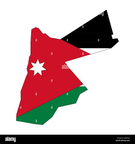 Jordan map with flag vector or Jordanian flag map - Sticker,banner ...