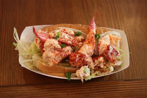 Lobster Roll Served in Seafood Restaurant Stock Image - Image of plate, restaurant: 92848285