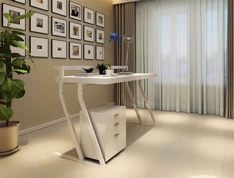 Modern White Gloss Office desk SJ48 | Desks