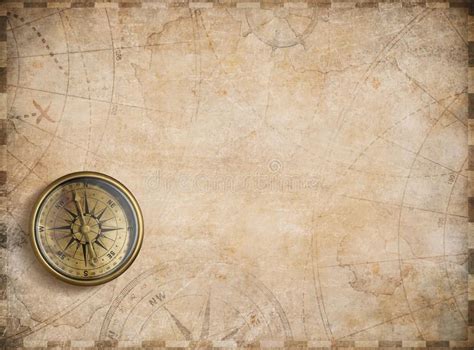 Old nautical map background with compass. Aged compass and nautical treasure map , #AFFILI ...