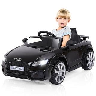 12V Audi TT RS Electric Remote Control MP3 Kids Riding Car-Black - 41" x 25" x 18" (L x W x H ...