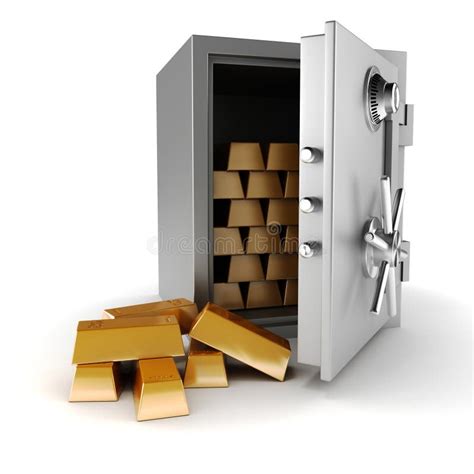 Gold bars in Vault stock illustration. Illustration of vault - 24759794