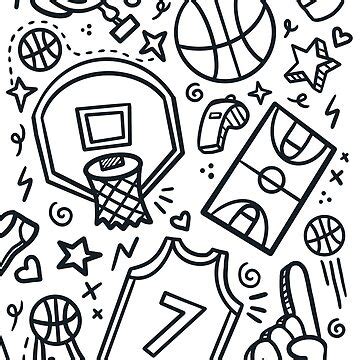 "Basketball doodles" Canvas Print for Sale by RaquelDeneth | Redbubble