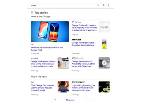 Google Rolls Out New Design for the Top Stories Section in Desktop Version - Mediawire