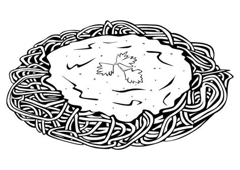 Coloring Page spaghetti - Free printables - Img 10359