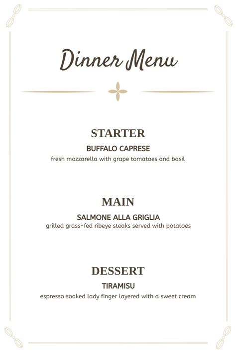 Digital Prints Party Menu Card Celebration Menu Dinner Menu Black and White Menu Editable ...