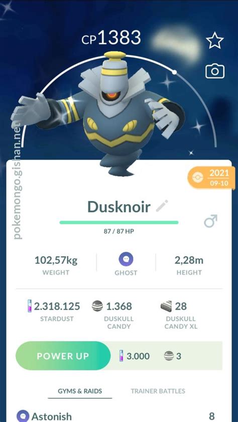 Shiny Dusknoir - Pokemon Go