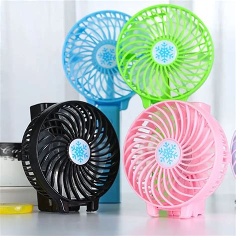 Portable Hand Fan USB Rechargeable Foldable Handheld Mini Fan Cooler 3 Speed Adjustable Cooling ...