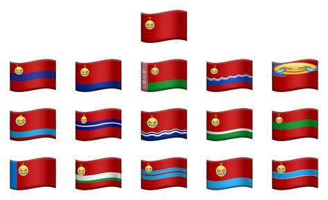 Flags of the USSR and its republics in the style of apple emojis : r/vexillologycirclejerk