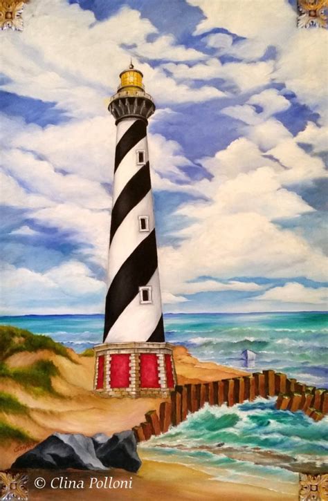 Cape Hatteras Lighthouse Painting NC « Clina Polloni Art