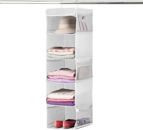 Amazon.com: ZOBER Hanging Closet Organizer, 5-Shelf - Hanging Storage ...