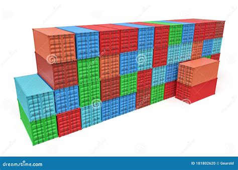 Colorful Shipping Containers Stock Image | CartoonDealer.com #277449091