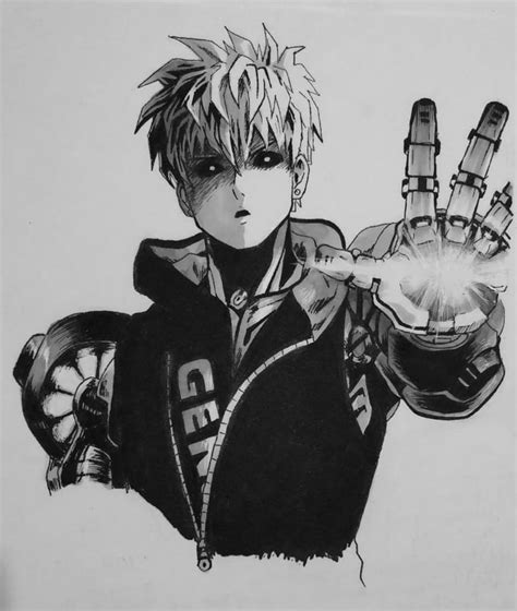 [No Spoilers] A drawing of Genos from manga! : OnePunchMan