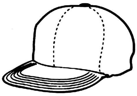 Baseball Cap Coloring Page Printable