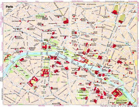 Tourist Map Of Paris Printable - Printable Word Searches