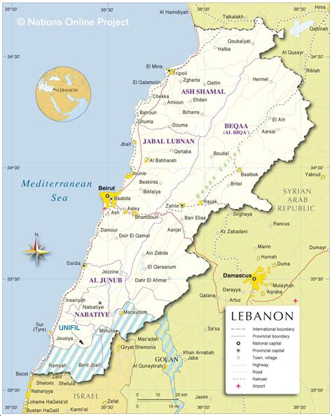 Lebanon Map