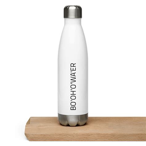 Funny British Accent Bo'oh'o'wa'er bottle of Water British Grammar Geek Gift Stainless Steel ...