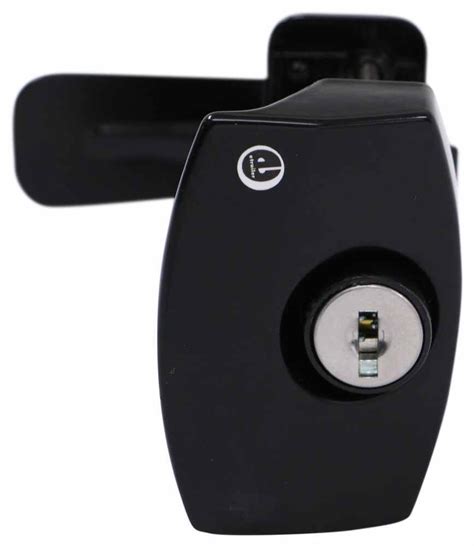 Locking Camper Door Latch - Black JR Products RV Door Locks 37211675