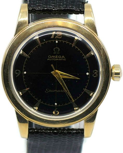 Omega Seamaster Vintage 35MM Black Dial Leather Strap (2577-24SC ...