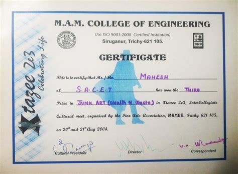 My Intercollege Competition Certificate | Competition, Taree, Certificate