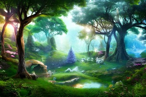 Magical Fairytale Forest Background, Magical Forest Landscape ...