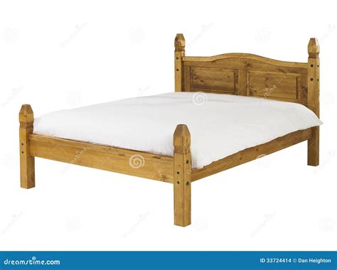 Pine Bed Isolated On White Background Stock Photo - Image of luxurious, luxury: 33724414