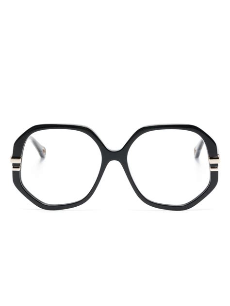 Chloé Eyewear logo-debossed square-frame Glasses - Farfetch