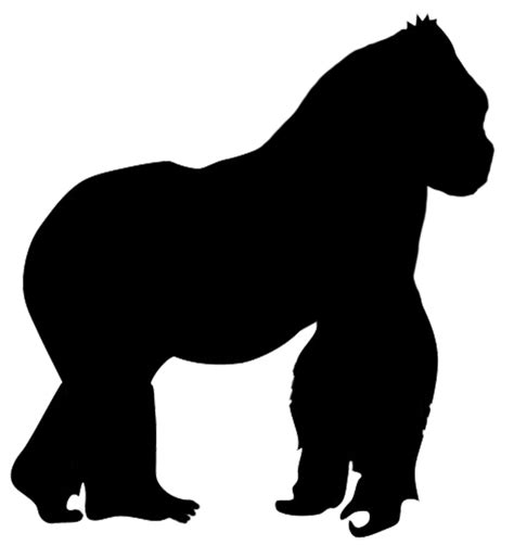 Gorilla Silhouette Clip art - ferret png download - 709*751 - Free ...