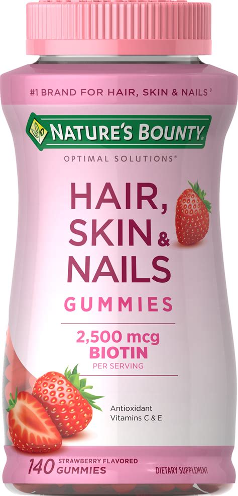 Nature's Bounty Hair Skin and Nails Vitamins With Biotin, Gummies, 140 Ct - Walmart.com