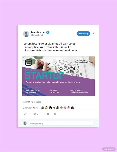 Startup Twitter Post Template in PSD - Download | Template.net