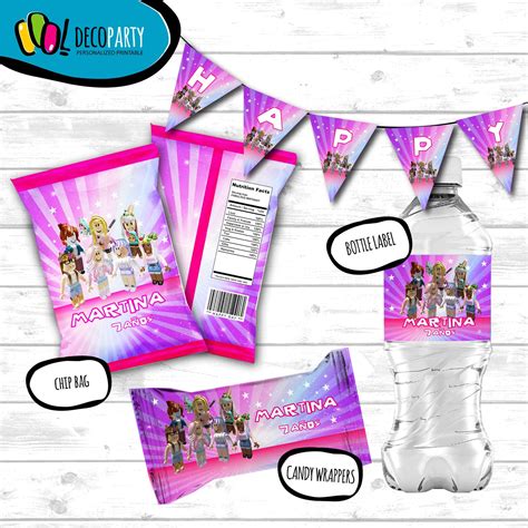 Roblox Girl Party favors Girl Roblox Birthday Printables | Etsy