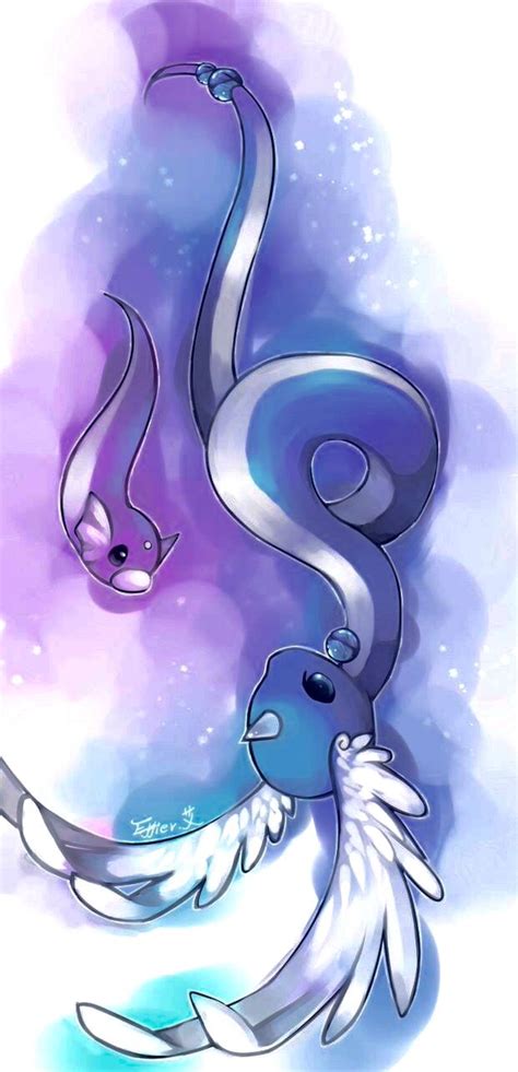 Dratini and Dragonair | Cute fantasy creatures, Cute pokemon wallpaper ...