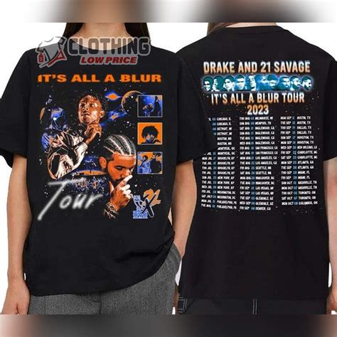 Drake World Tour 2023 Merch, Drake & 21 Savage T-Shirt, Drake It's All ...