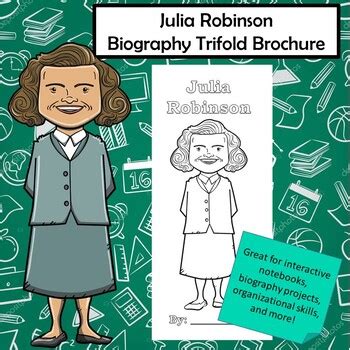 Julia Robinson Biography Trifold Graphic Organizer | TpT