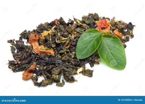 Herbal Tea Leaves and Herbs Stock Photo - Image of isolated, green: 16195094