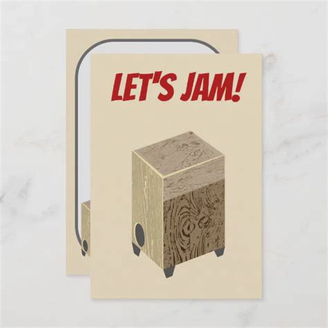 Custom Printed Cajon Drum Party Invitations | Zazzle